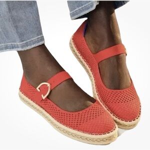 Rothy's Vibrant Red Espadrille Flats